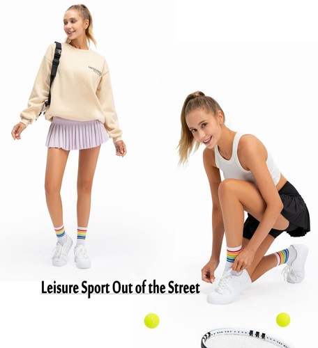 Womens Pleated Tennis Skirts with Shorts High Waisted Mini Skirt Golf Skort A... - Picture 4 of 8