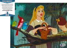 MARY COSTA SIGNED DISNEY SLEEPING BEAUTY 8x10 MOVIE PHOTO C 1959 BECKETT COA BAS