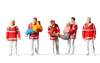 Preiser 10518 SanitäTer 6 Figuren H0 1:87 Handbemalt Neu + Ovp