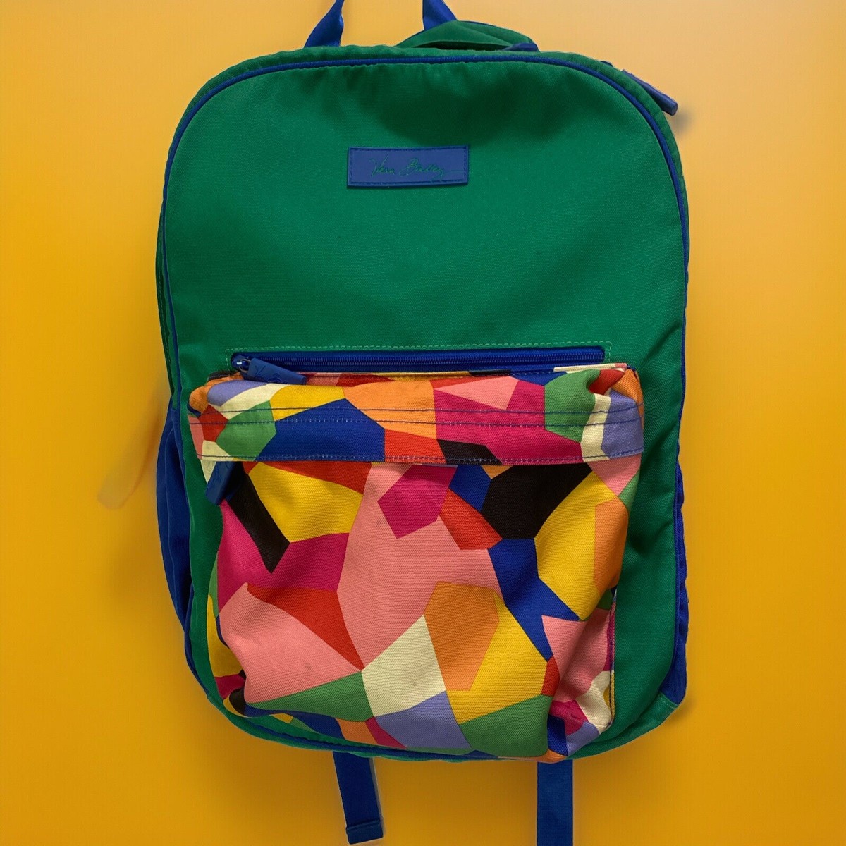 Vera Bradley Pop Art Geometric Colorblock Backpack original size backpack, party triangles (caramel) – madebyhank main image 4