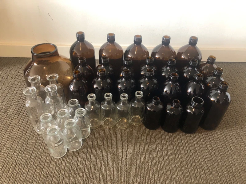 Clear Bottles Vases Wedding Party Table Settings Decorative