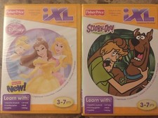 FISHER PRICE iXL LEARNING SYSTEM DISNEY PRINCESS SCOOBY DOO GAMES 3-7 YRS