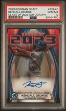 2023 Bowman Draft Class Of 2023 Autograph #23AKG Kendall George PSA 10