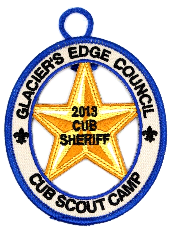 2013 Cub Scout Camp Glacier's Edge Council Patch Wisconsin WI Boy