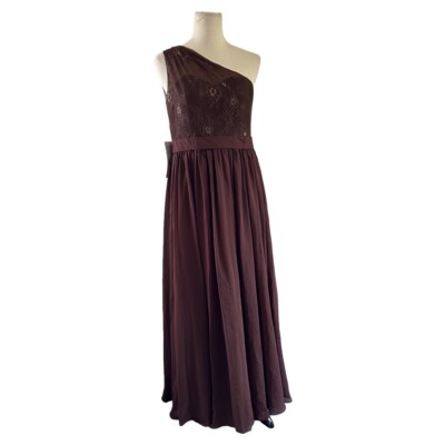 brown junior bridesmaid dress A-Line Halter Pleated Long Chiffon Junior Bridesmaid Dresses main image 0