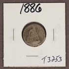 1886 10c Seated Liberty Silver Dime - Value Coin - SKU-T3253
