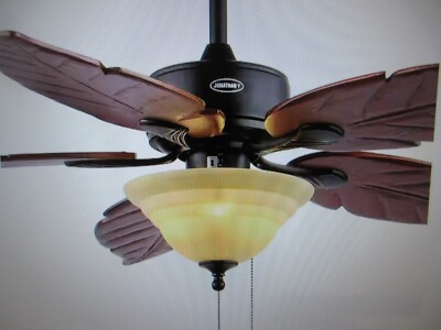 Jonathan Y Poinciana 52 in. 3-Light Coastal Bohemian Dark Brown Iron Ceiling Fan
