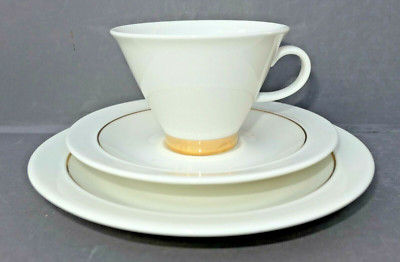  ARABIA Finland - HARLEKIN GOLD   1 von 3 Tasse & Untertasse & Teller  NEUWERTIG