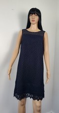 Ann Taylor Loft Navy With Lace Overlary Shift Dress Size 6
