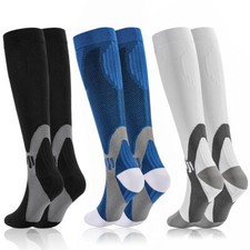 2/3Pairs Compression Socks 20-30mmHg for US Men Women Edema, Swollen Sore Legs