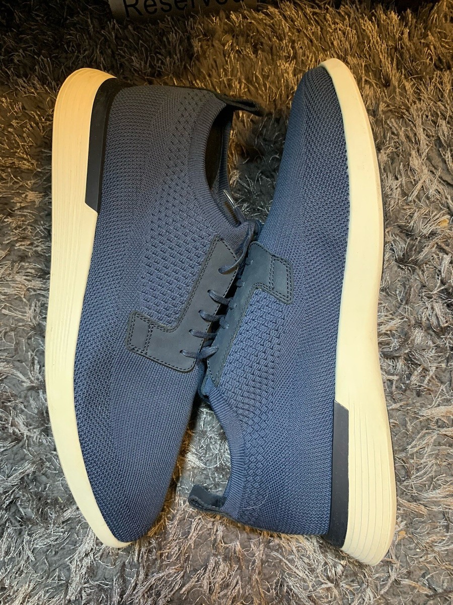 Wolf and Shepherd Swiftknit Derby Shoes Navy Blue Knit  display picture 1