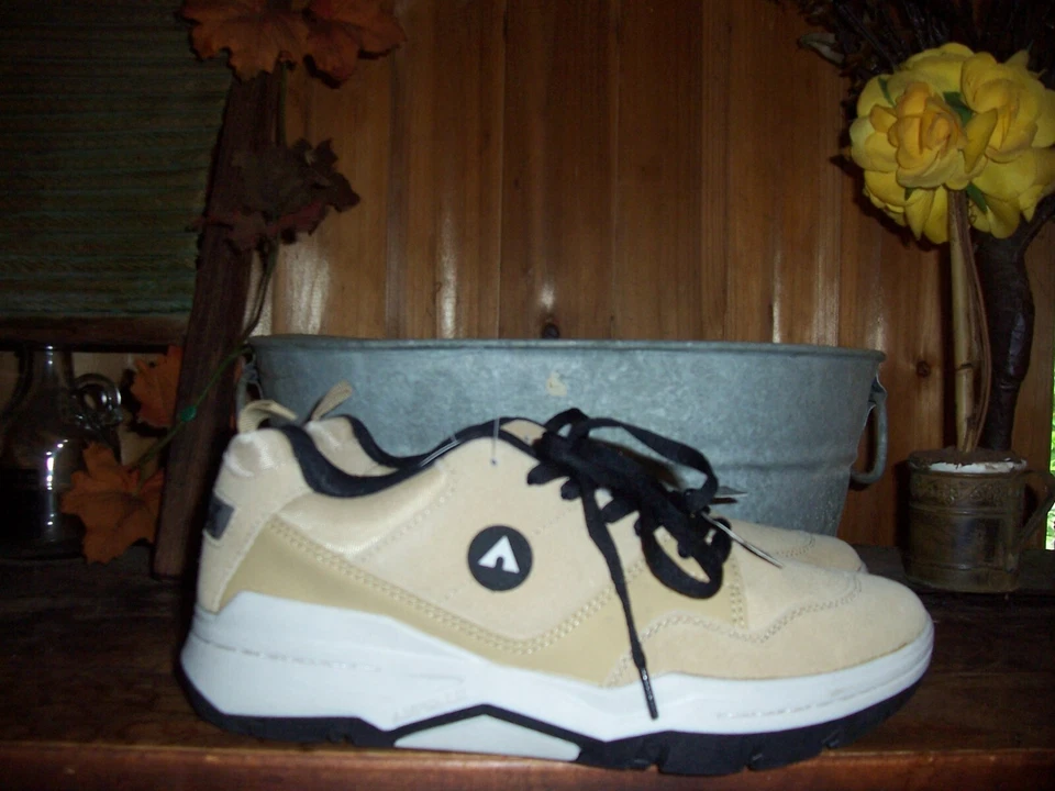 AIRWALK МУЖСКОЙ ЗАМШИ КОЖИ SNAKERS ТУФЛИ КОРИЧНЕВЫЙ РАЗМЕР 8 НА ОТКРЫТОМ ВОЗДУХЕ КРОССОВКИ SPORTS - Изображение 2 из 4