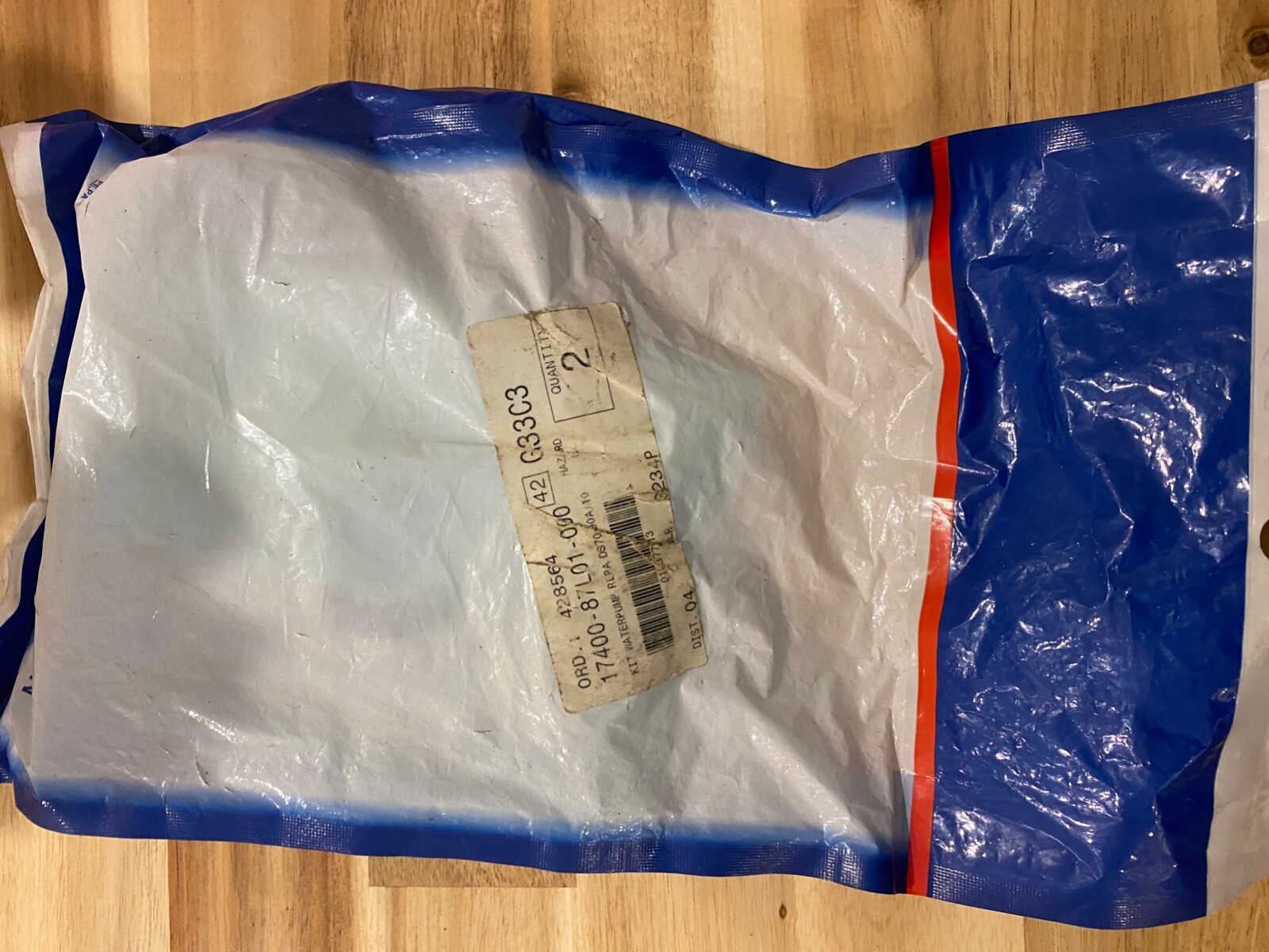 Suzuki Marine Impeller Service Kit DF70/DF80/DF90HP 1740087L01 2009