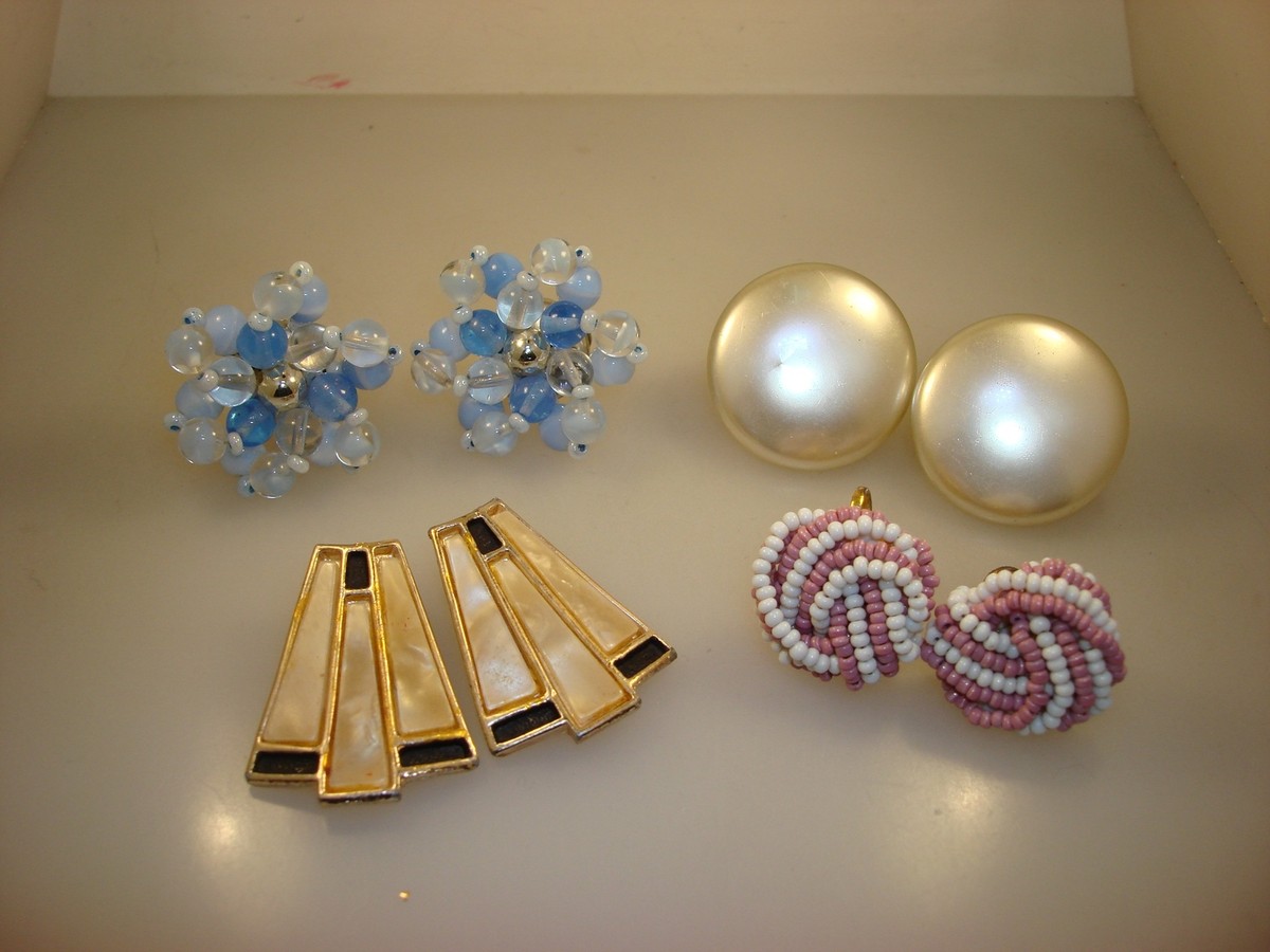 アクセサリー e  vintage earrings 4 PAIR VINTAGE 1950-60'S ERA EARRINGS! | eBay
