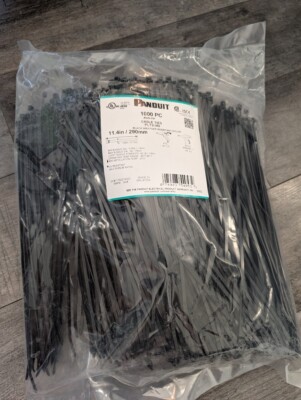 Panduit Plt3i-M0 11.4'' L Intermediate Cable Tie Bk Pk 1000