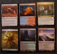 MtG LAND SET x6 Dual Clrs Raro Incl PASSAGGIO LEGGENDARIO Foil Plains THB Core M21 Nyx 