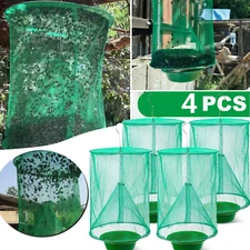 4PC Fly Trap Ranch Reusable Catcher Killer Cage Net Pest Bug Catch Hanging Horse