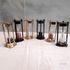 6 St&uuml;ck Messing Sand Timer Antik Vintage Sanduhr Sammlerst&uuml;ck Deko Geschenk