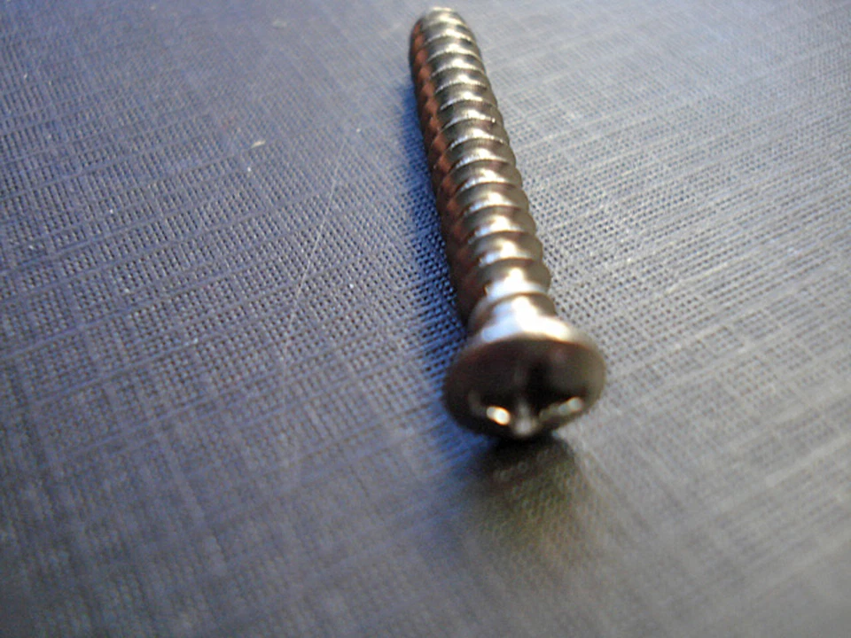 Plymouth Dodge #8 x 1-1/4" com #6 parafusos de acabamento de enfeite oval phillips aço inoxidável - Imagem 2 de 4