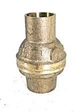 Bronze In-Line Silent Check Valve 3/4" CTS Solder Ends, PTFE Disc, 250-psi WOG
