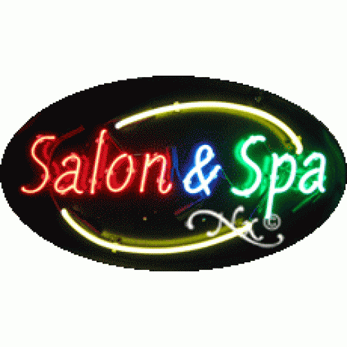 NEW "SALON & SPA" 30x17 OVAL BORDER REAL NEON SIGN w/CUSTOM OPTIONS 14071 - Picture 1 of 3