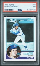 1983 Topps - Ryne Sandberg #83 (RC), PSA 7, Fresh Grade 🔥