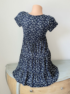 Hollister T Shirt Dress Size S Navy Blue & White Floral Tie-Back Tiered Surplice | eBay Hollister T Shirt Dress Size S Navy Blue & White Floral Tie-Back Tiered Surplice | eBay
