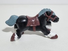 Alte Figur Pferd Pony schwarz Fisher Price West Western Cowboy Reiter