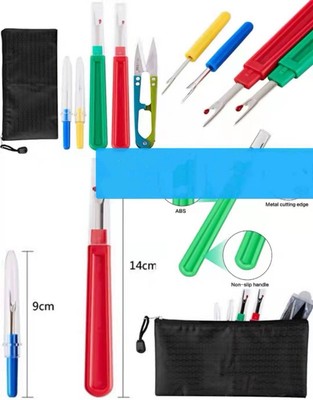 Complete Thread Remover Kit: 4 Seam Rippers & Trim Scissors for Seamless Repair