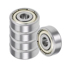 5pcs Deep Groove Ball Bearings 5x19x6mm High Carbon Steel Balls Double Shielded