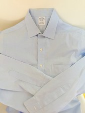 Brooks Brothers Non Iron Cotton Extra Slim Fit 15.5 33 Blue Button Down Shirt