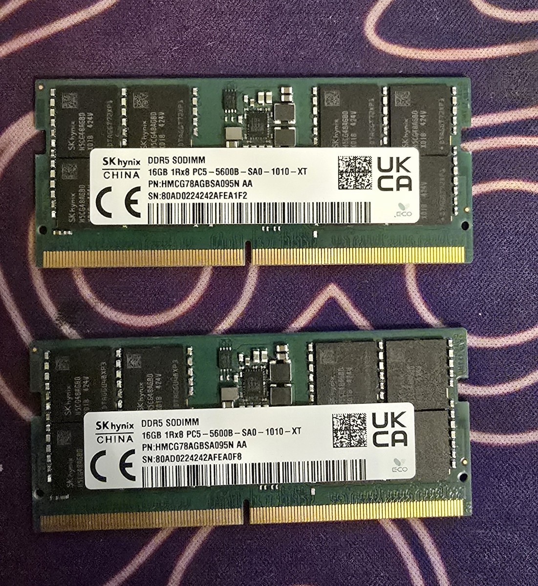 SK Hynix 32GB DDR5 RAM 5600MHz PC5-5600B SODIMM Laptop Memory Kit