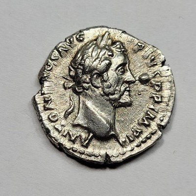 138-161 ANTONINUS PIUS AR Denarius High Grade Modius w/ Poppy *X80