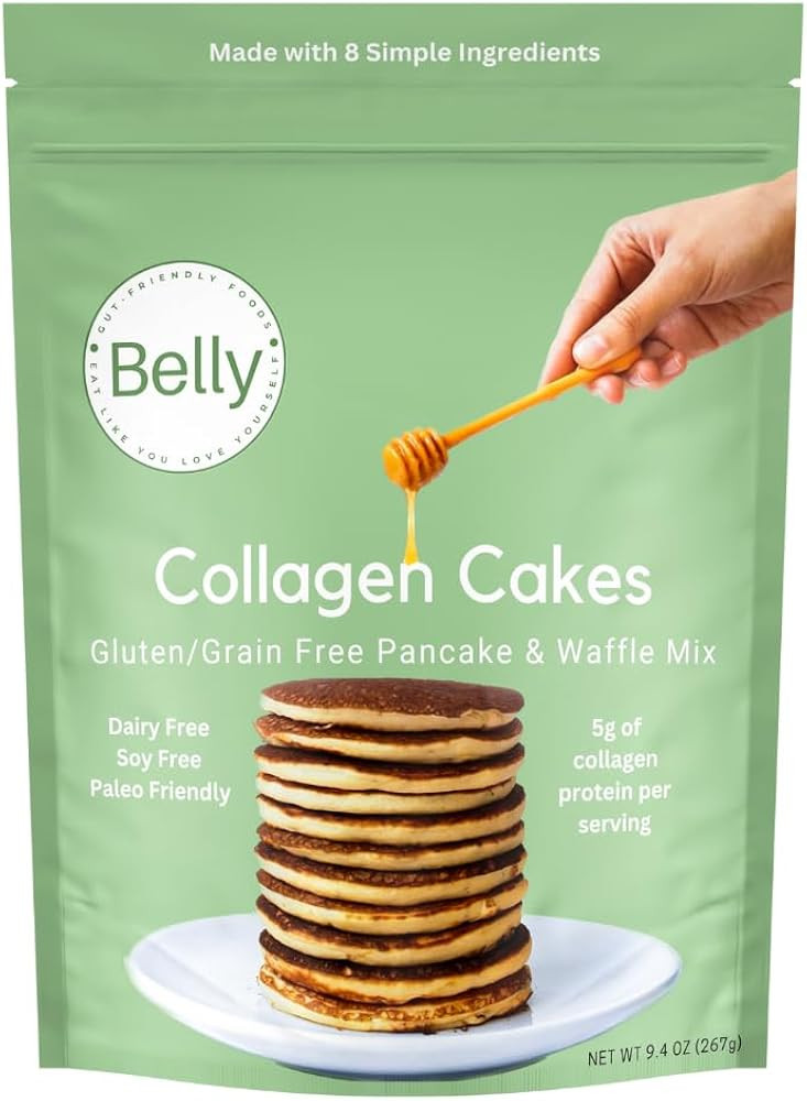 Belly Pancake Mix & Waffle Mix with Collagen Protein | High-Protein | Pancake...