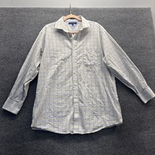 Tommy Hilfiger 16 1/2 32-33 Dress Casual Shirt Blue/Yellow Long Sleeve Button