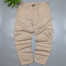 US Army Military Vintage Beige Cargo Pants/Trousers Multi-Pocket W39-43 L33-34