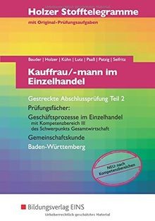 Holzer Stofftelegramme Baden-Württemberg  Kauffrau/-man... | Buch | Zustand gut