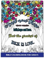 BIBLE COLORING BOOK FOR ADULTS: INSPIRATIONAL BIBLE VERSE By Art  Christian