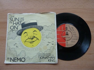 NEMO - THE SUN HAS GOT HIS HAT ON - RARE 7'' P/S REISSUE EMI DEMO SINGLE - 1975
