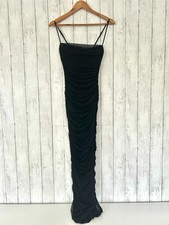 House of CB Fornarina Maxi Dress Black Size XS Stretch Mesh