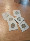 (6) 1950's Washington Quarters 90% Silver Content Circulated