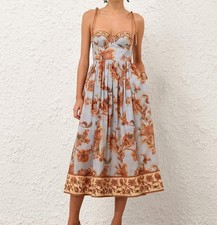 Zimmermann Aster Corset Midi Dress Size AU2 US8 NWT