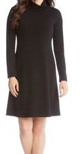 Karen Kane Women's Black Stretch Turtle Neck Casual Sweater Dress Size XS