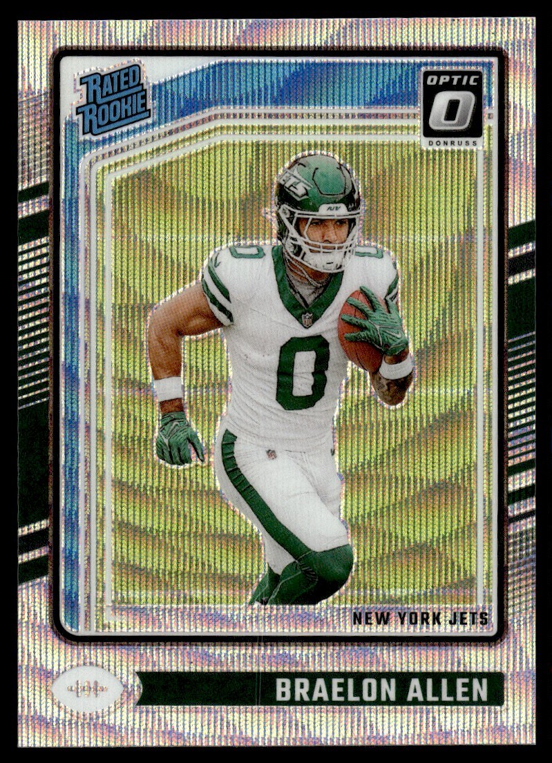 2024 DONRUSS OPTIC WAVE BRAELON ALLEN ROOKIE /300 NEW YORK JETS #211