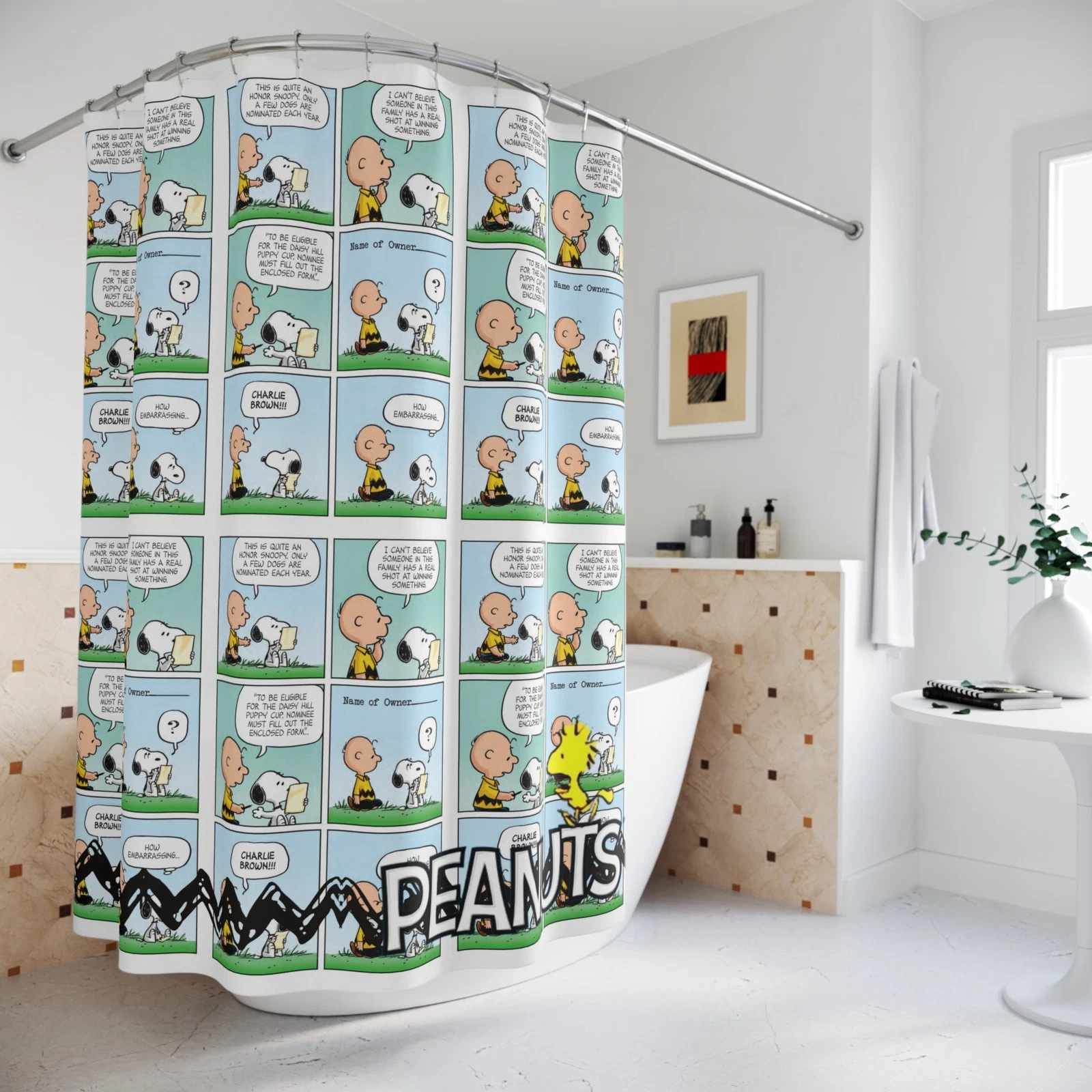 Peanuts 75th Anniversary Shower Curtains