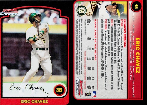 2003 Bowman Chrome Eric Chavez #45 card
