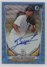 2014 Bowman Prospect Chrome Blue Wave Refractor 13/50 Javier Betancourt Auto sh7
