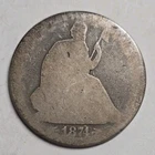 1874 w/ Arrows Seated Liberty Half Dollar AG