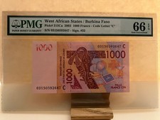 West African States / Burkina Faso 2003 1000 Francs Pick# 315Ca