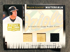 2005 Prime Patches Jay Gibbons Triple Game Used Worn Shoe & Bats Relic /36 Rare